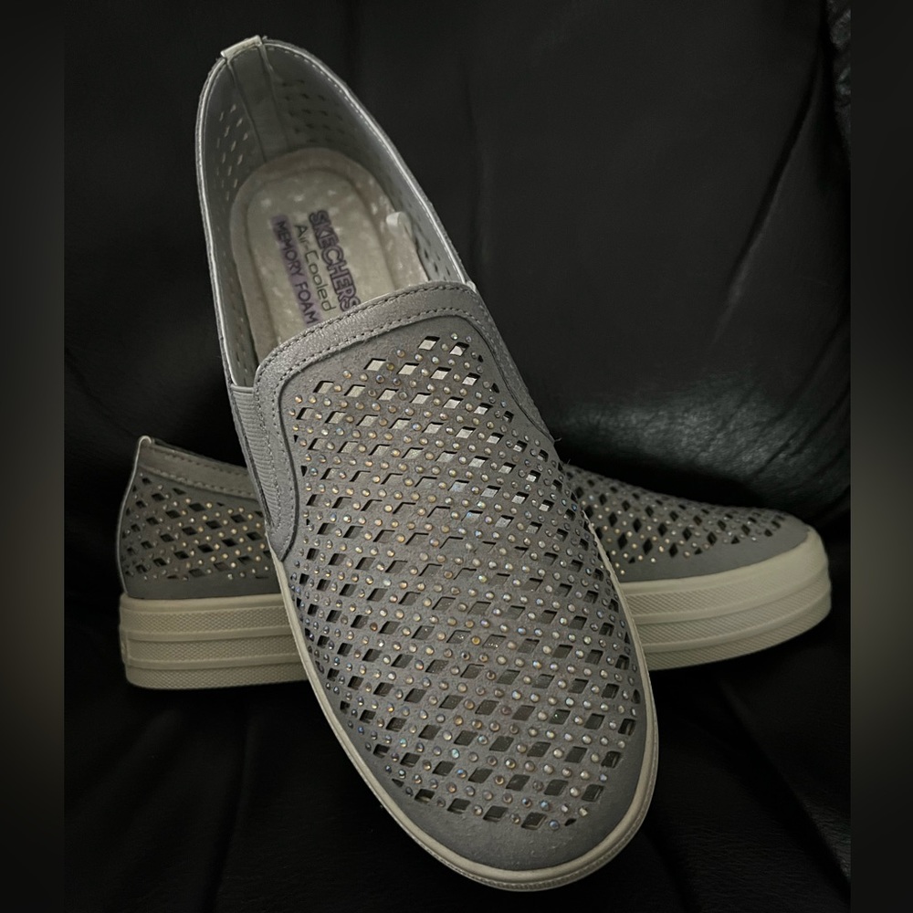 Skechers Iridescent Rhinestone Slip Ons